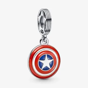 (obrázek pro) PANDORA Visací přívěsek Marvel The Avengers Štít Kapitána Ameriky - 790780C01