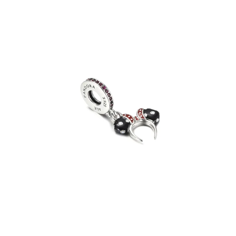(obrázek pro) PANDORA Visací přívěsek Minnie Mouse Černá a bílá ušní čelenka - P400942464791 - Zobrazit 3