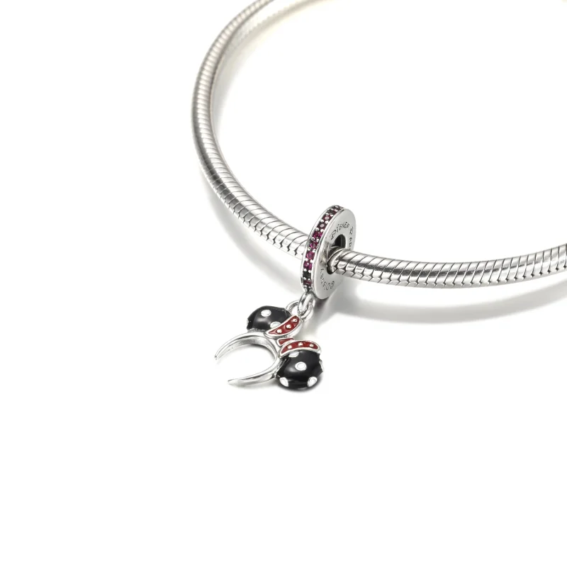 (obrázek pro) PANDORA Visací přívěsek Minnie Mouse Černá a bílá ušní čelenka - P400942464791 - Zobrazit 5