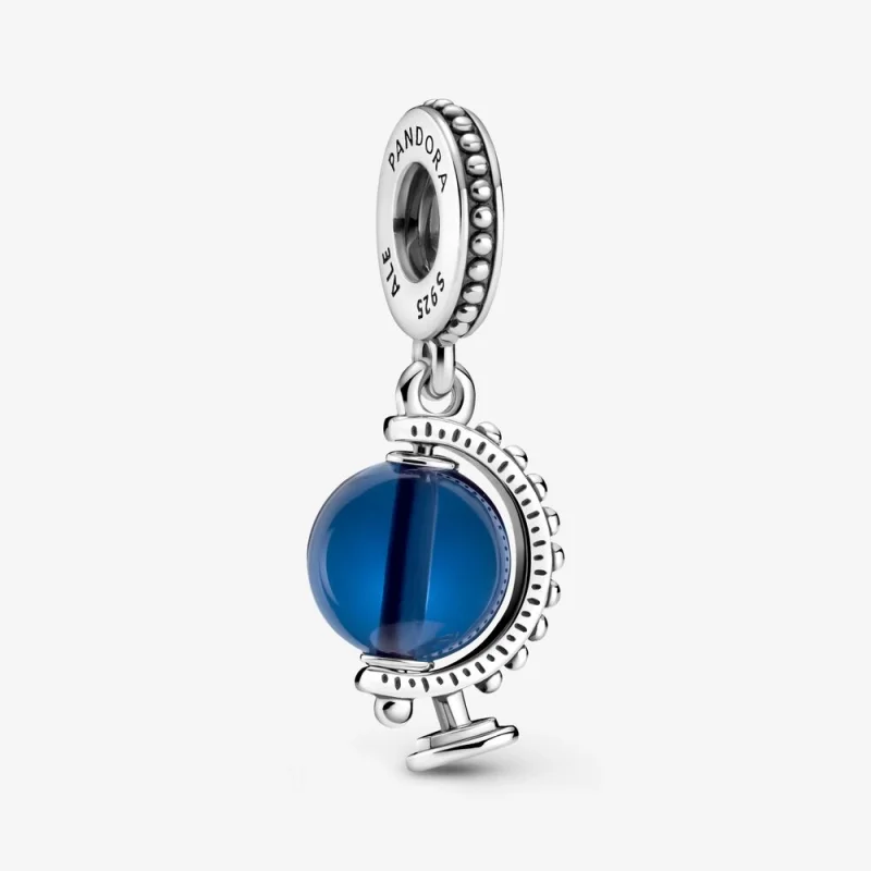 (obrázek pro) PANDORA Visací přívěsek Modrý glóbus - 799430C01