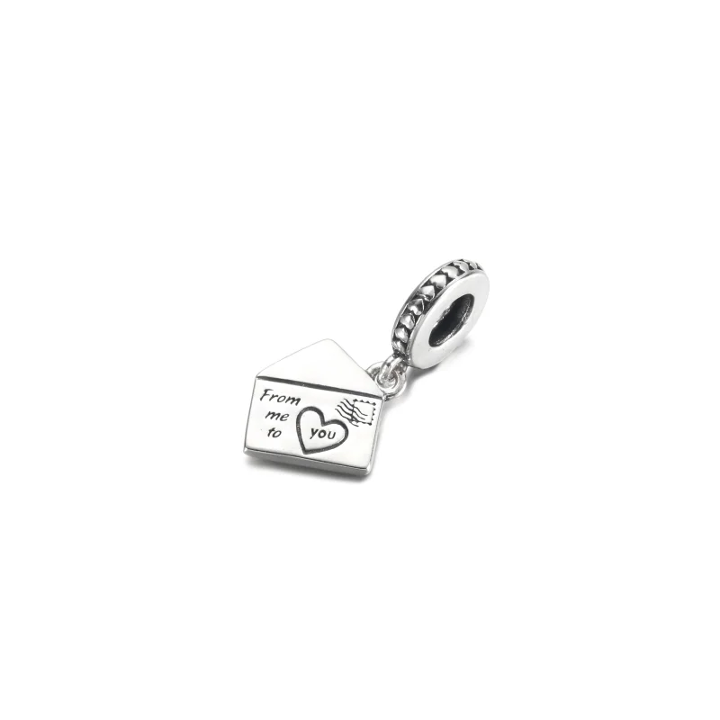 (obrázek pro) PANDORA Visací přívěsek Obálka s maceškami - 790787C01 - Zobrazit 3