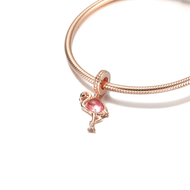 (obrázek pro) PANDORA Visací přívěsek Růžový plameňák s Murano sklem - 789431C01 - Zobrazit 5