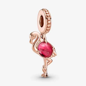 (obrázek pro) PANDORA Visací přívěsek Růžový plameňák s Murano sklem - 789431C01