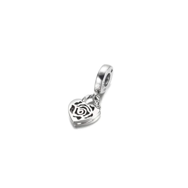 (obrázek pro) PANDORA Visací přívěsek Srdcové visací zámky s růží - 790086C00 - Zobrazit 4