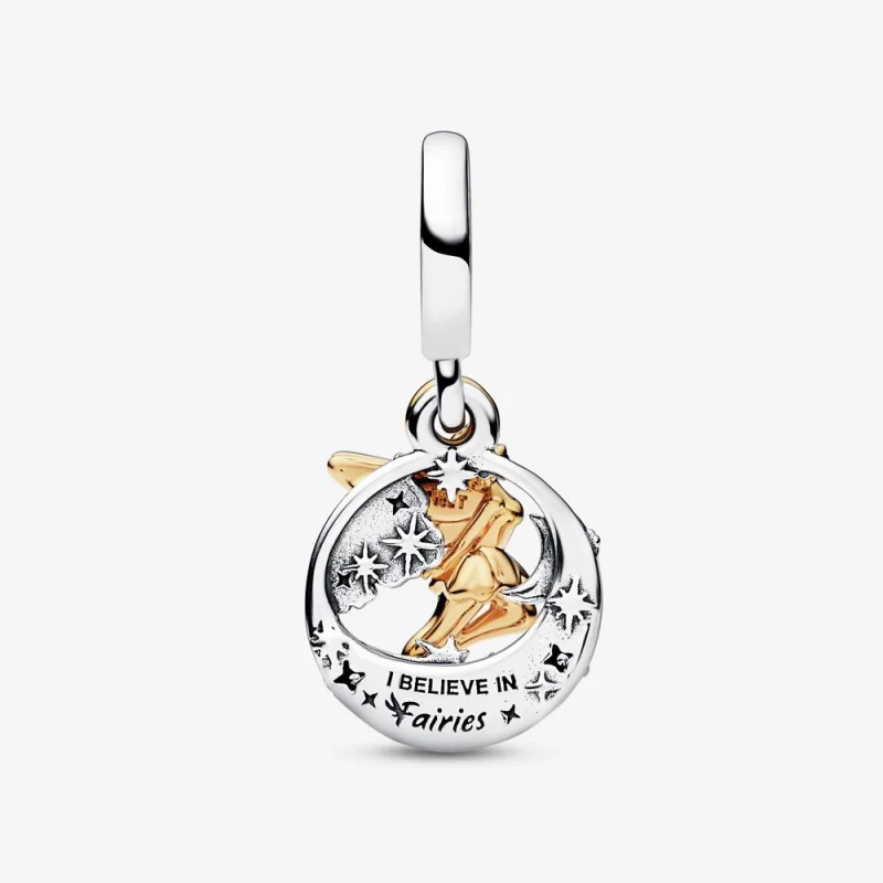 (obrázek pro) PANDORA Disney Tinker Bell Noční zářivý přívěsek se zvoncem - 762517C01 - Zobrazit 3