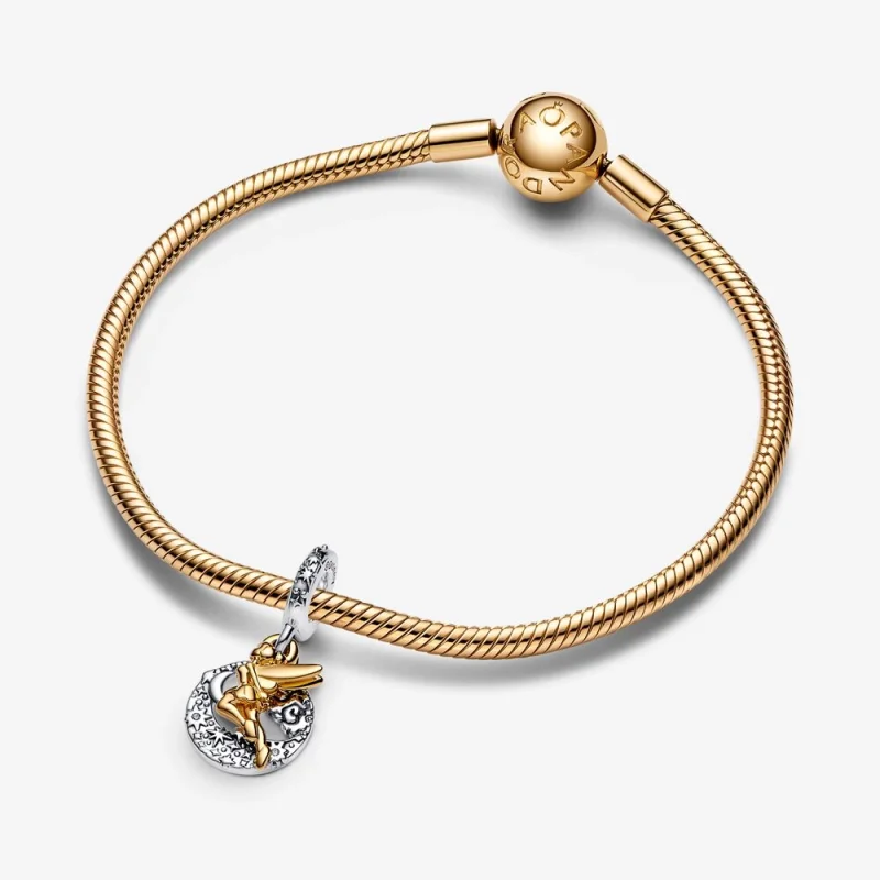 (obrázek pro) PANDORA Disney Tinker Bell Noční zářivý přívěsek se zvoncem - 762517C01 - Zobrazit 4