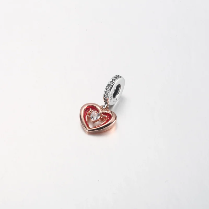 (obrázek pro) PANDORA Dvoubarevný přívěsek Radiant Heart s visacím srdcem - 782450C01 - Zobrazit 5