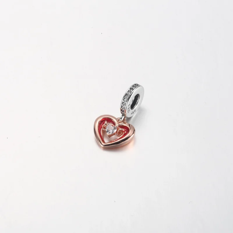(obrázek pro) PANDORA Dvoubarevný přívěsek Radiant Heart s visacím srdcem - 782450C01 - Zobrazit 8