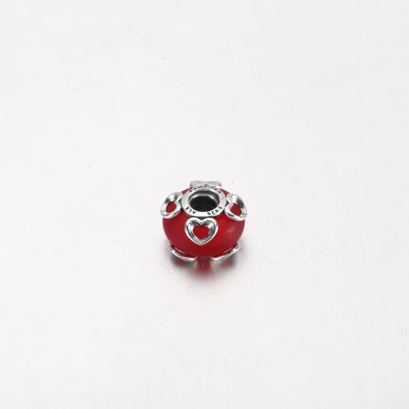 (obrázek pro) PANDORA Frosted Red Murano Skleněný a Srdce Amulet - 792497C01 - Zobrazit 10