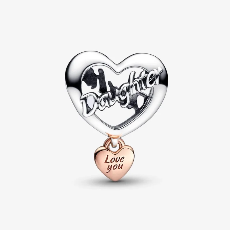(obrázek pro) PANDORA Love You Daughter Heart Charm - 782327C00 - Zobrazit 4