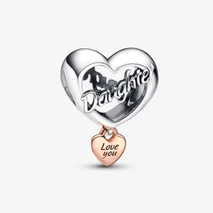 (obrázek pro) PANDORA Love You Daughter Heart Charm - 782327C00