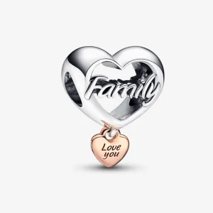 (obrázek pro) PANDORA Love You Family Heart Charm - 782326C00