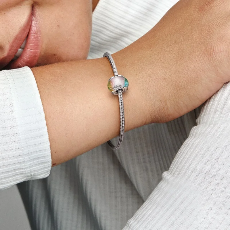 (obrázek pro) PANDORA Multicolour Murano Skleněný & Zakřivený Peří Amulet - 792577C00 - Zobrazit 3