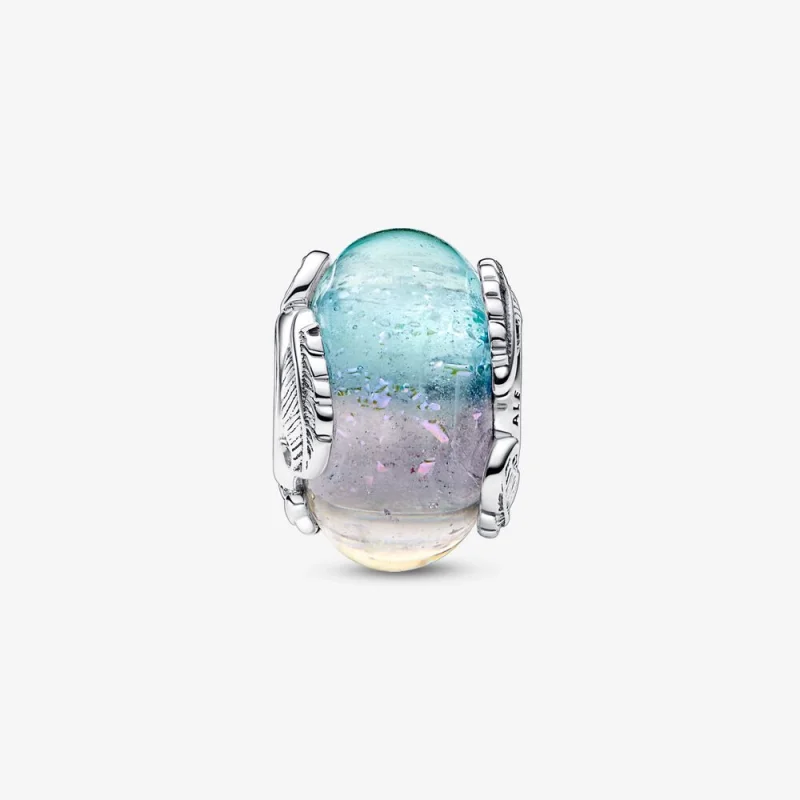(obrázek pro) PANDORA Multicolour Murano Skleněný & Zakřivený Peří Amulet - 792577C00 - Zobrazit 4