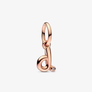(obrázek pro) PANDORA Písmeno D Script Abeceda Dangle Charm - 782534C01