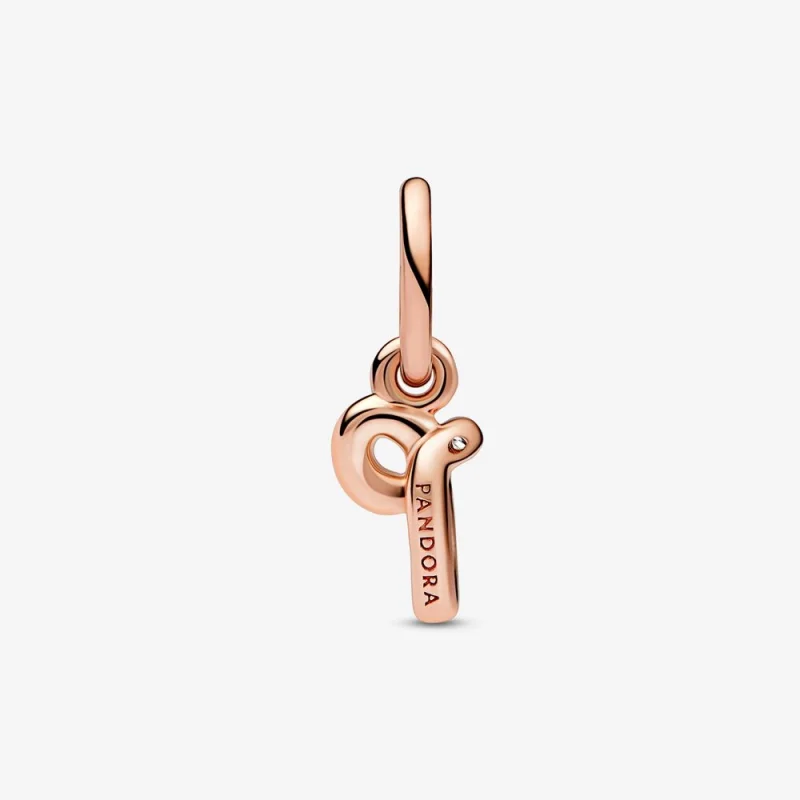 (obrázek pro) PANDORA Písmeno P Script Abecední Dangle Charm - 782461C01 - Zobrazit 3