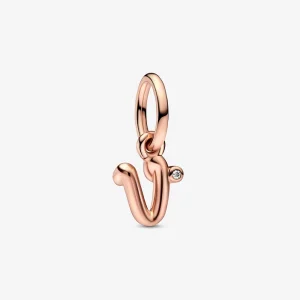 (obrázek pro) PANDORA Písmeno V Script Abeceda Dangle Charm - 782480C01