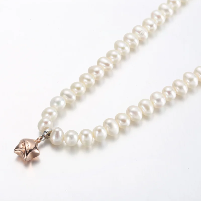 (obrázek pro) PANDORA Růžový zlatý náhrdelník Lucky Star - 382489C01-45 - Zobrazit 3