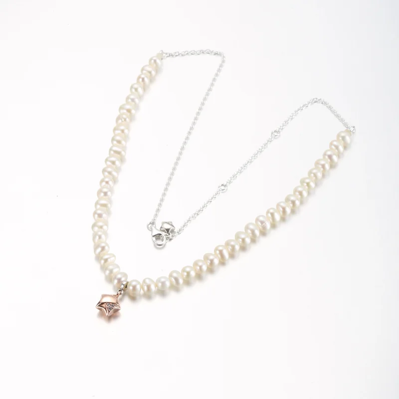 (obrázek pro) PANDORA Růžový zlatý náhrdelník Lucky Star - 382489C01-45 - Zobrazit 5