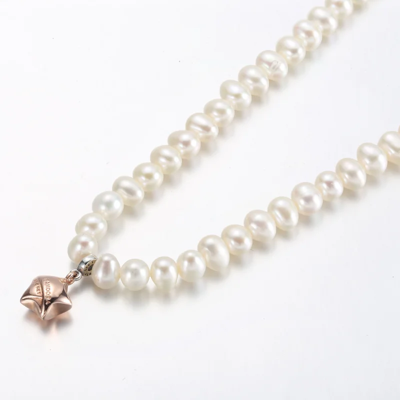 (obrázek pro) PANDORA Růžový zlatý náhrdelník Lucky Star - 382489C01-45 - Zobrazit 7