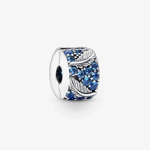 (obrázek pro) PANDORA Zakřivený pera a Pavé Clip Charm - 792552C01