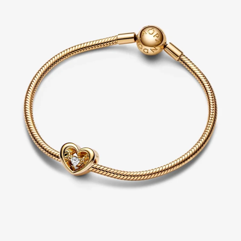 (obrázek pro) PANDORA Zářivé srdce a plující kámen talisman - 762493C01 - Zobrazit 4