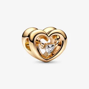 (obrázek pro) PANDORA Zářivé srdce a plující kámen talisman - 762493C01
