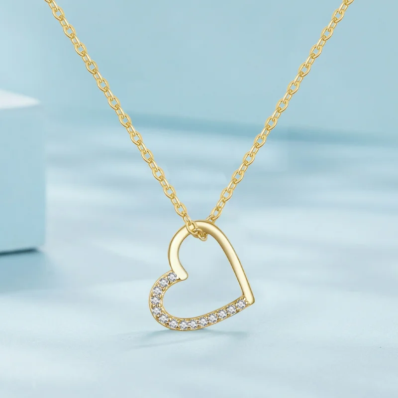 (obrázek pro) Pandora styl 14K srdcový náhrdelník - SCN347-B - Zobrazit 2
