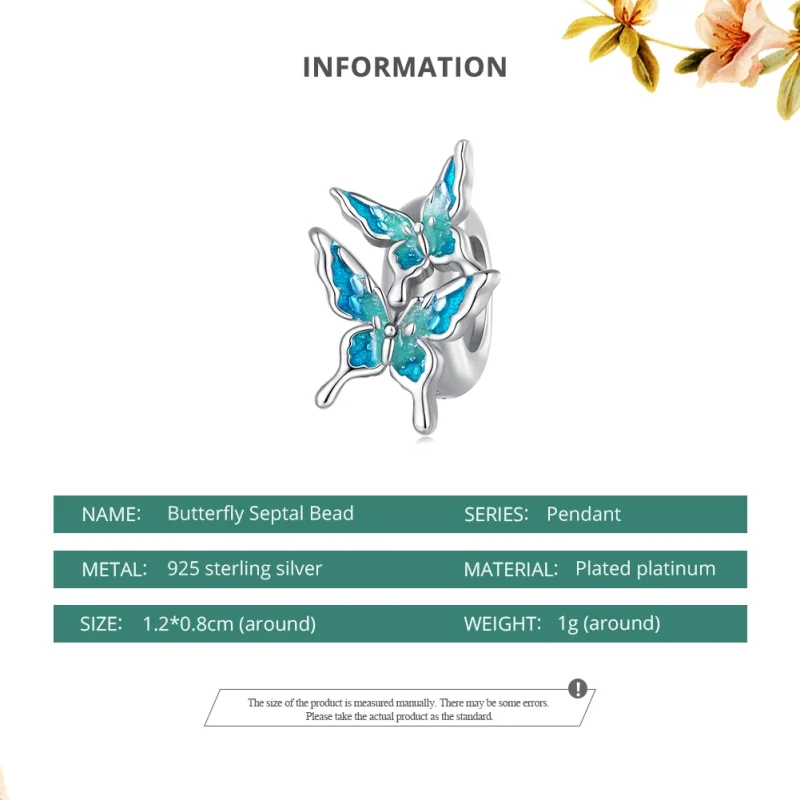 (obrázek pro) Pandora styl Motýl Spacer Charm - BSC789 - Zobrazit 6