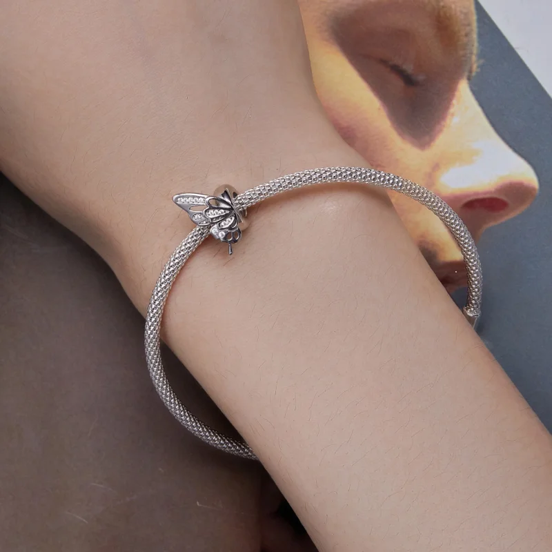 (obrázek pro) Pandora styl Motýli Spacer Charm - BSC823 - Zobrazit 7