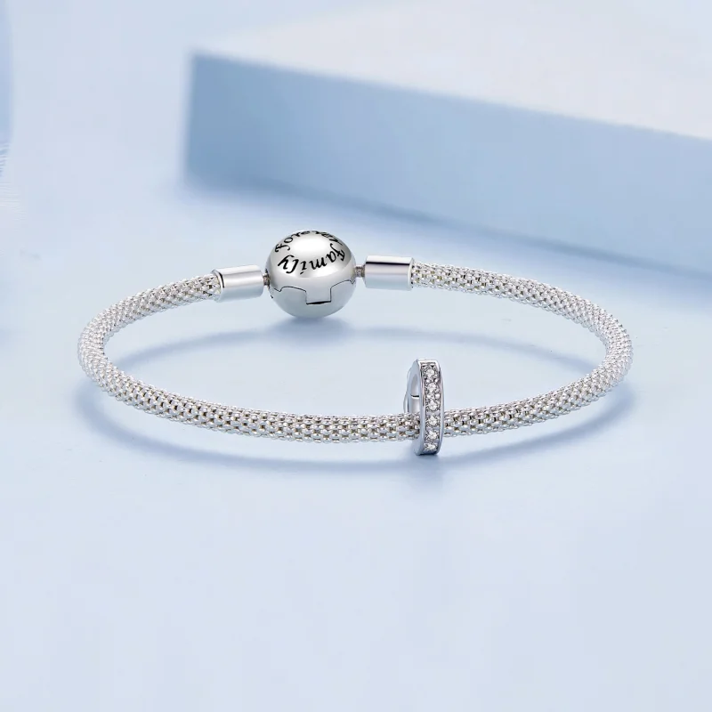 (obrázek pro) Pandora styl průhledný jiskřivý spacer charm - BSC886 - Zobrazit 5