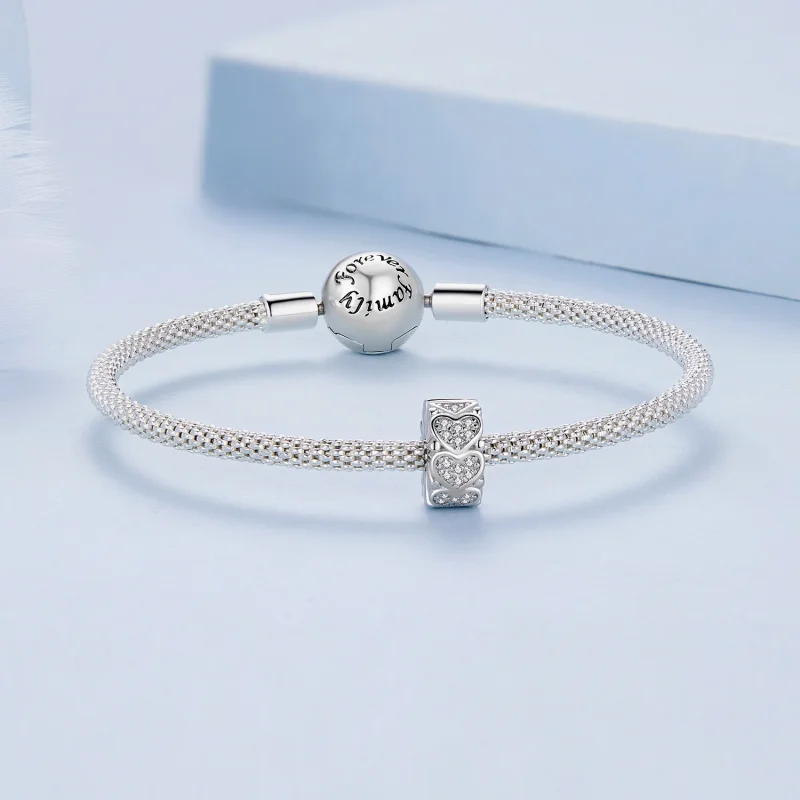 (obrázek pro) Pandora styl Srdce Spacer - BSC885 - Zobrazit 5