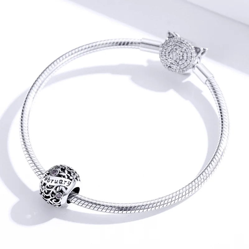 (obrázek pro) Pandora stylu února Birthstone - SCC1385-2 - Zobrazit 2