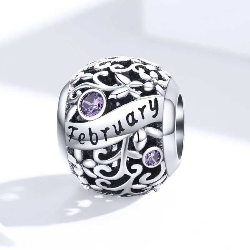 (obrázek pro) Pandora stylu února Birthstone - SCC1385-2 - Zobrazit 4