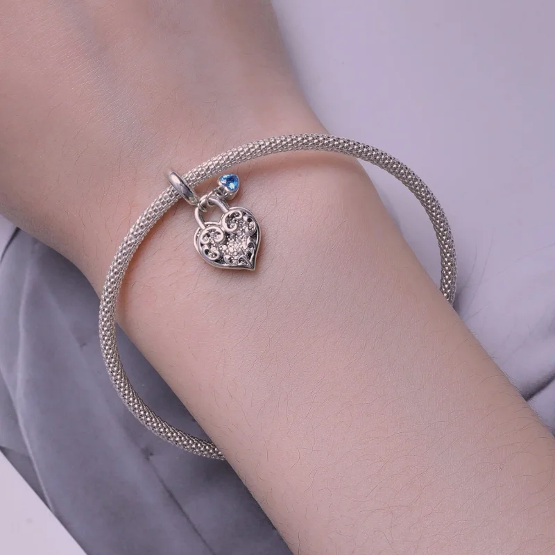(obrázek pro) Pandora stylu propojené srdce amulet - SCC2502 - Zobrazit 5
