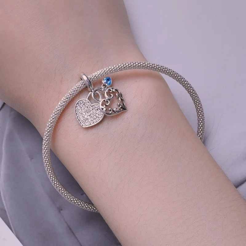 (obrázek pro) Pandora stylu propojené srdce amulet - SCC2502 - Zobrazit 6