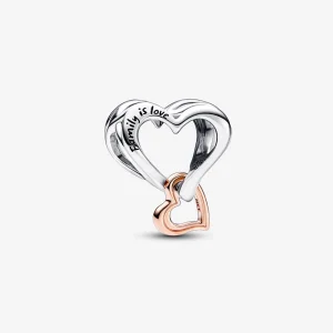 (obrázek pro) Pandora Dvoubarevný Charm s otevřeným vzorem nekonečného srdce - 782642C00