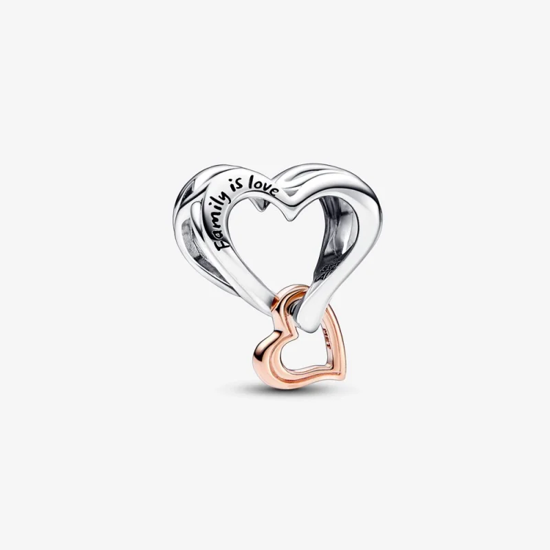 (obrázek pro) Pandora Dvoubarevný Charm s otevřeným vzorem nekonečného srdce - 782642C00
