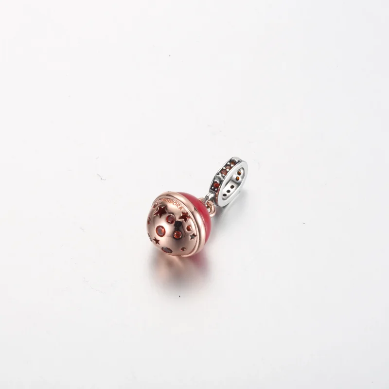 (obrázek pro) Pandora dvoubarevný přívěsek Planet Mars Murano & Sparkling Dangle Charm - 78243 - Zobrazit 3