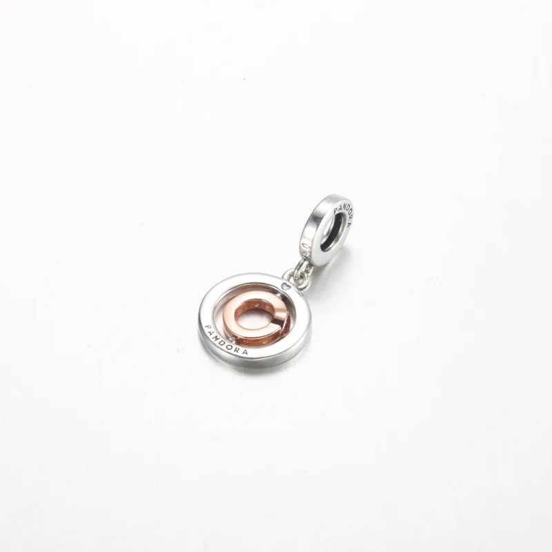 (obrázek pro) Pandora Láska točící se stříbrný a 14k růžově zlatem potažený přívěsek - 782600C - Zobrazit 3