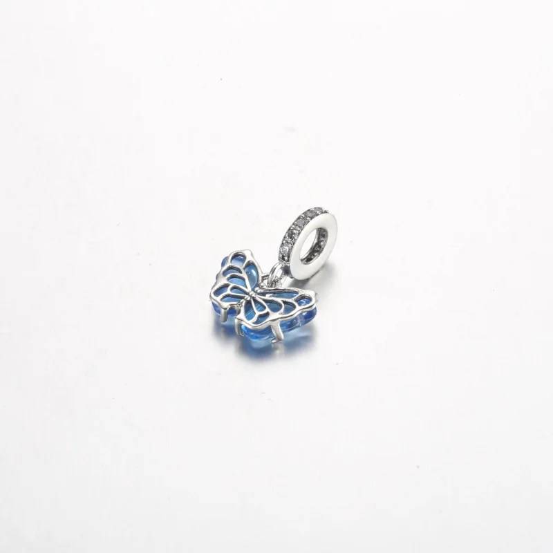 (obrázek pro) Pandora Modrý Motýl Dangle Charm s Muránským Sklem - 792698C01 - Zobrazit 3