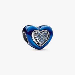 (obrázek pro) Pandora Modrý Otáčející se Srdcový Amulet - 792750C01
