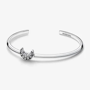 (obrázek pro) Pandora Moon stříbrný otevřený náramek s průhledným kubickým zirkonem - 592789C01