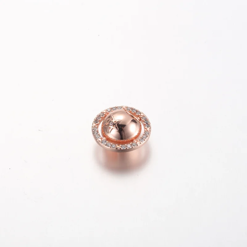 (obrázek pro) Pandora Saturn planeta charm s růžovým zlacením 14k a průhlednými kubickými zirk - Zobrazit 2