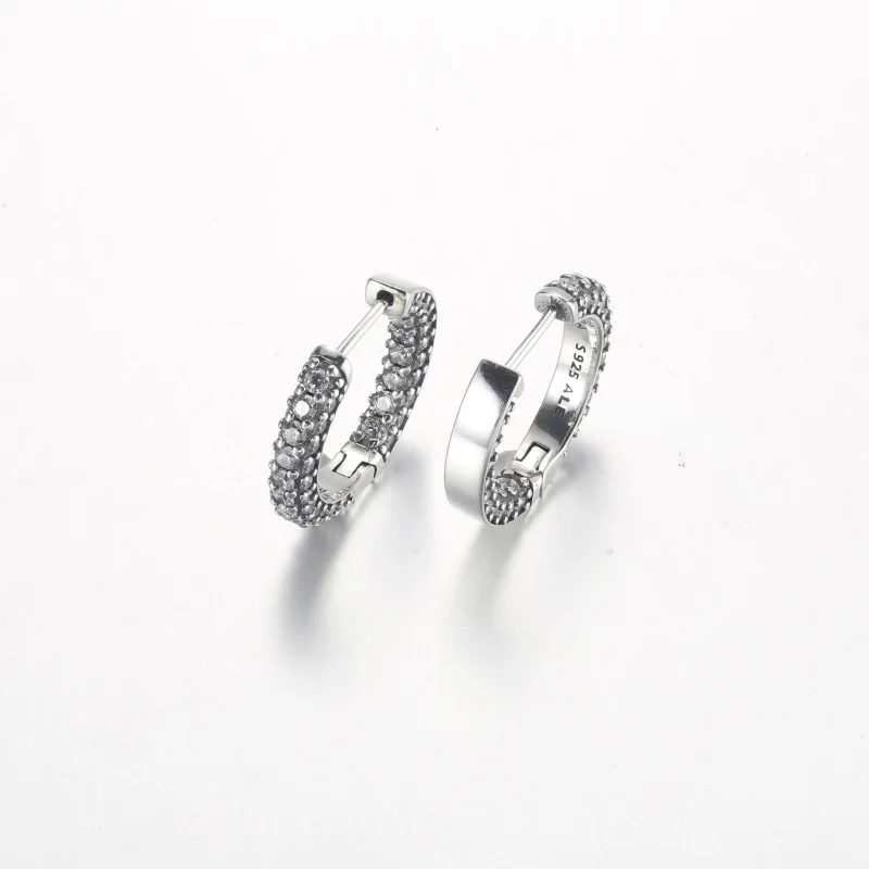 (obrázek pro) Pandora Timeless Pavé jednorádové náušnice s obručí - 292624C01 - Zobrazit 3