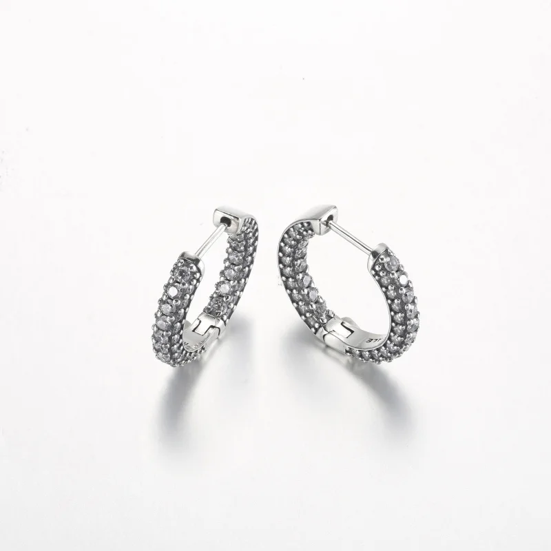 (obrázek pro) Pandora Timeless Pavé jednorádové náušnice s obručí - 292624C01 - Zobrazit 4