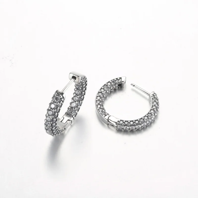 (obrázek pro) Pandora Timeless Pavé jednorádové náušnice s obručí - 292624C01 - Zobrazit 5