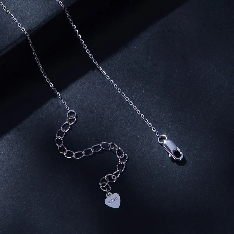 (obrázek pro) Pandora styl 1Ct Moissanite náhrdelník (jeden certifikát) - MSN021 - Zobrazit 4