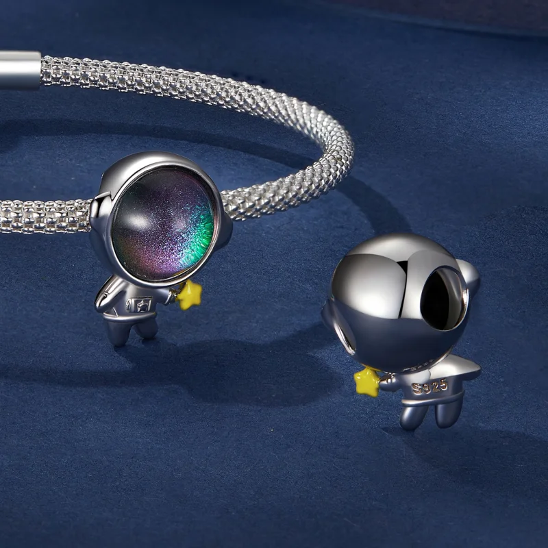 (obrázek pro) Pandora styl Astronaut Star Charm - BSC793 - Zobrazit 4