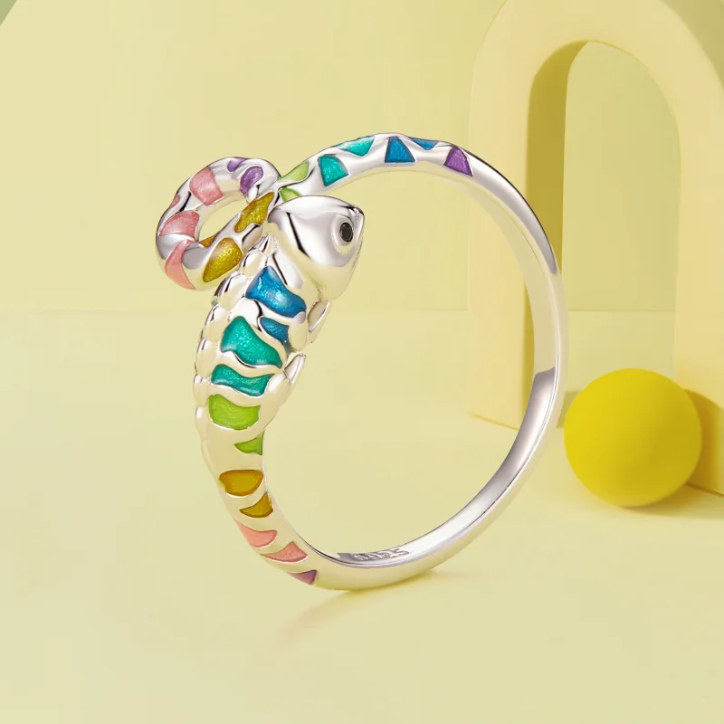 (obrázek pro) Pandora styl Chameleon otevřený prsten - BSR475-E - Zobrazit 2